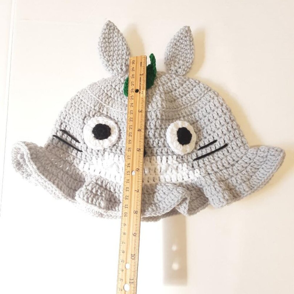 Handmade Totoro Crochet Bucket Hat New - Picture 9 of 9